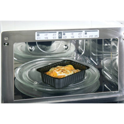 Contenitore Compac in CPET nero in forno microonde