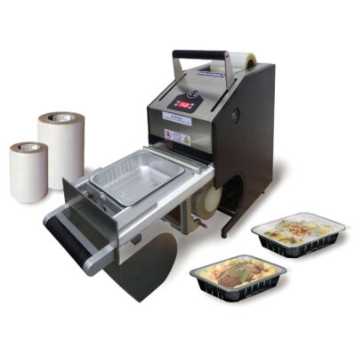 Heat Sealer Machine C2H Compac with aluminium smooth wall containers