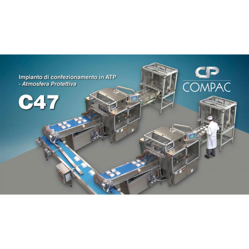 Macchine Termosaldatrici C47 in linea di confezionamento in atmosfera protettiva Compac